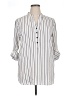 La Vie 89 100% Polyester Stripes White 3/4 Sleeve Blouse Size XL - photo 1