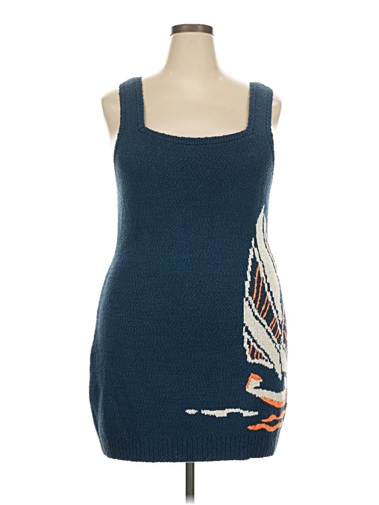 Pre-owned Assorted Brands Casual Dress In Blue
