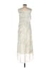 H By Halston 100% Polyester Ivory Casual Dress Size 8 - photo 2