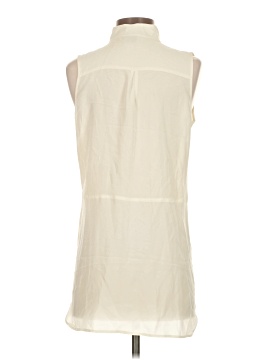 Ecru Sleeveless Silk Top (view 2)