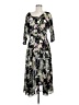 Karin Stevens 100% Polyester Floral Gray Casual Dress Size 6 - photo 1