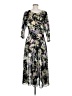 Karin Stevens 100% Polyester Floral Gray Casual Dress Size 6 - photo 2
