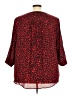 Torrid 100% Polyester Animal Print Red 3/4 Sleeve Blouse Size 4X Plus (4) - photo 2