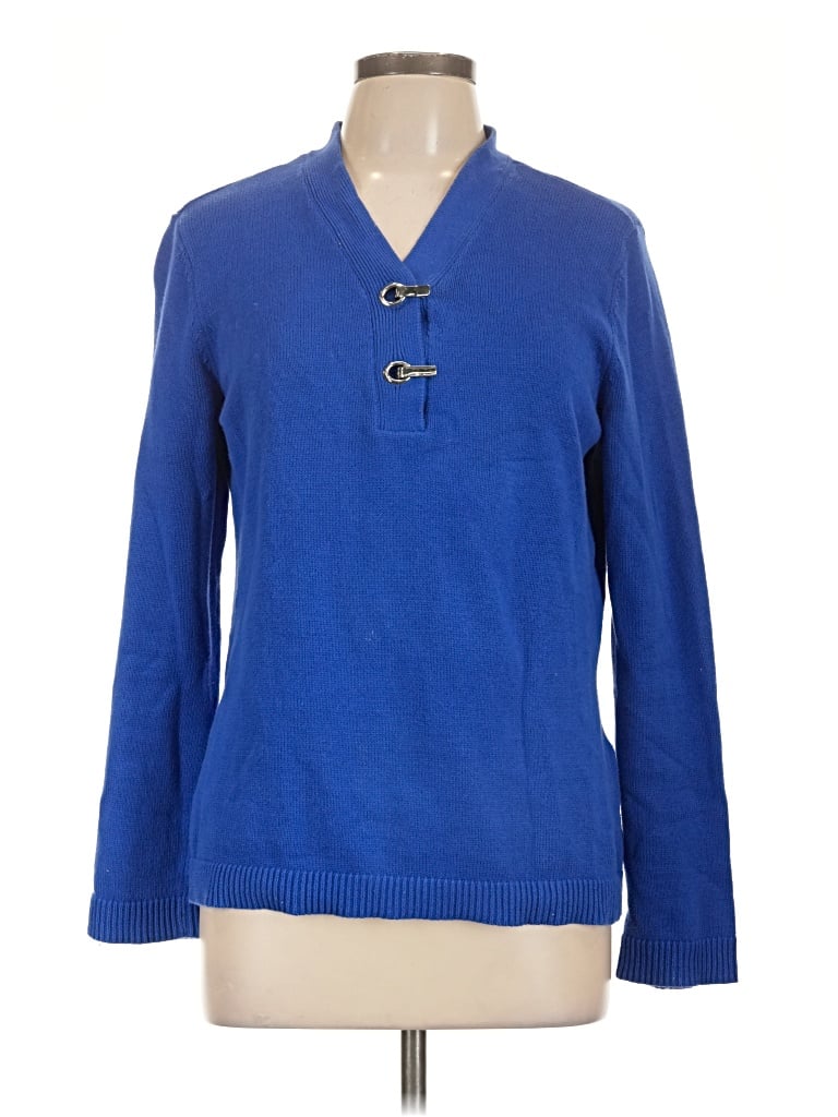 Pre-owned Karen Scott Pullover Sweater In Blue