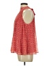 Max Studio 100% Polyester Red Sleeveless Blouse Size L - photo 5