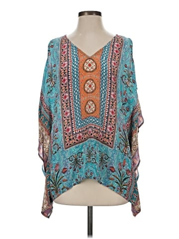 Tolani 3/4 Sleeve Silk Top (view 1)