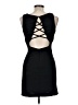 Crystal Doll Solid Black Cocktail Dress Size 9 - photo 2