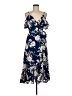 Aqua Floral Blue Cocktail Dress Size M - photo 1