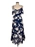 Aqua Floral Blue Cocktail Dress Size M - photo 2