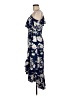 Aqua Floral Blue Cocktail Dress Size M - photo 5