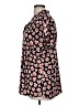 CAbi 100% Polyester Floral Pink Short Sleeve Blouse Size M - photo 5