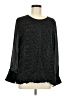 Hunter Bell 100% Silk Black Long Sleeve Silk Top Size M - photo 1