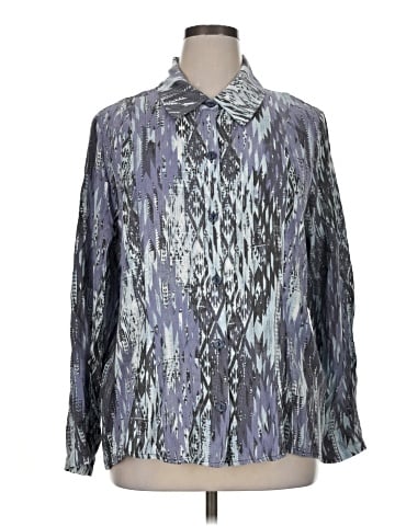 Attitudes by Renee Long Sleeve Button-Down Shirt (view 1)