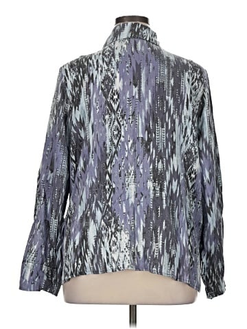 Attitudes by Renee Long Sleeve Button-Down Shirt (view 2)