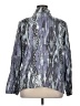 Attitudes by Renee 100% Rayon Animal Print Silver Long Sleeve Button-Down Shirt Size XL - photo 2