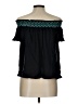 Xhilaration Teal Black Sleeveless Blouse Size L - photo 2