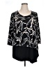 JM Collection Black 3/4 Sleeve T-Shirt Size 1X - photo 1
