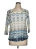 One World 100% Polyester Blue 3/4 Sleeve T-Shirt Size XL - photo 1