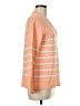 Forte 100% Cotton Stripes Orange Pullover Sweater Size M - photo 4