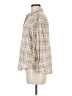 a.n.a. A New Approach Plaid Tan 3/4 Sleeve Button-Down Shirt Size M - photo 5