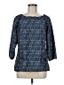 Eva Franco 100% Polyester Blue 3/4 Sleeve Blouse Size 8 - photo 1
