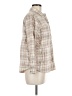 a.n.a. A New Approach Plaid Tan 3/4 Sleeve Button-Down Shirt Size M - photo 4
