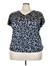 Liverpool Los Angeles Blue Short Sleeve Blouse Size 2X - photo 1