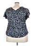 Liverpool Los Angeles Blue Short Sleeve Blouse Size 2X - photo 2