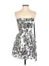 Extro&Vert Metallic Silver Cocktail Dress Size UK 6 / US 2 - photo 1
