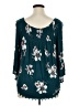 LUQ Teal 3/4 Sleeve Blouse Size XL - photo 2