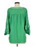 Collective Concepts 100% Polyester Green 3/4 Sleeve Blouse Size M - photo 2