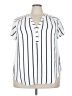 Torrid 100% Polyester White Short Sleeve Blouse Size 2X Plus (2) - photo 1