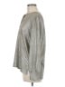 Kim & Cami Metallic Silver Long Sleeve Top Size M - photo 5