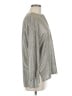 Kim & Cami Metallic Silver Long Sleeve Top Size M - photo 4