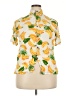 Unbranded Tropical Yellow Short Sleeve Blouse Size 3X - photo 1