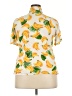 Unbranded Tropical Yellow Short Sleeve Blouse Size 3X - photo 2