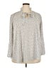 River Island Polka Dots Ivory Long Sleeve Blouse Size 18 - photo 1