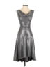 Tracy Reese 100% Polyester Metallic Silver Cocktail Dress Size XS - photo 1