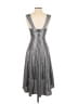Tracy Reese 100% Polyester Metallic Silver Cocktail Dress Size XS - photo 2