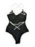 Unbranded Solid Black One Piece Swimsuit Size S - photo 2