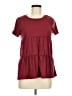 Shein Burgundy Short Sleeve Top Size M - photo 1