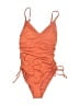 Lulus Solid Orange One Piece Swimsuit Size S - photo 1