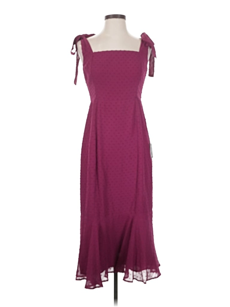 Pre-owned Lulus Casual Dress In Burgundy