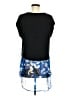 August Moon 100% Polyester Blue Short Sleeve Blouse Size M - photo 2