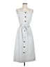 Ann Taylor Solid White Casual Dress Size 6 (tall) - photo 1