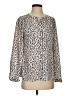 Ann Taylor LOFT Animal Print Ivory Long Sleeve Blouse Size S - photo 1