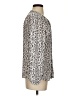 Ann Taylor LOFT Animal Print Ivory Long Sleeve Blouse Size S - photo 4
