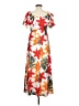 Unbranded Tropical Orange Casual Dress Size M - photo 2