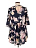 Assorted Brands Blue 3/4 Sleeve Blouse Size L - photo 2