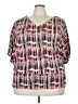 Worthington Pink Short Sleeve Blouse Size 2X - photo 1